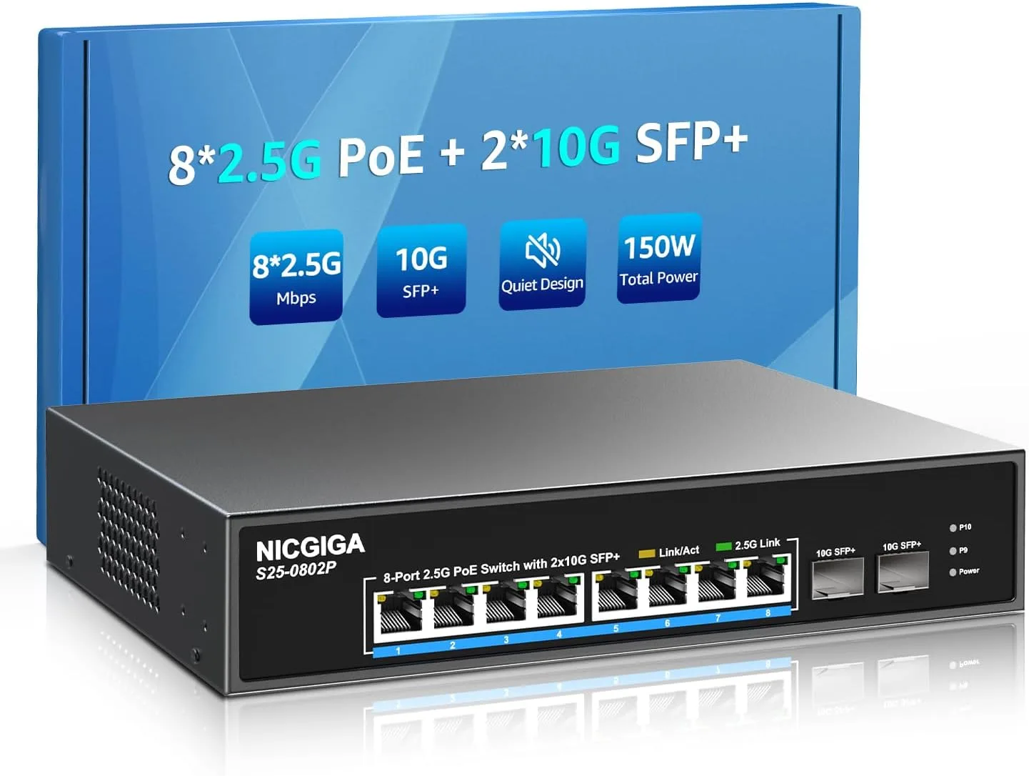 8 Port (1gbe / 1 Poe Pasive) || Sfp Ports 1 (2.5g)
