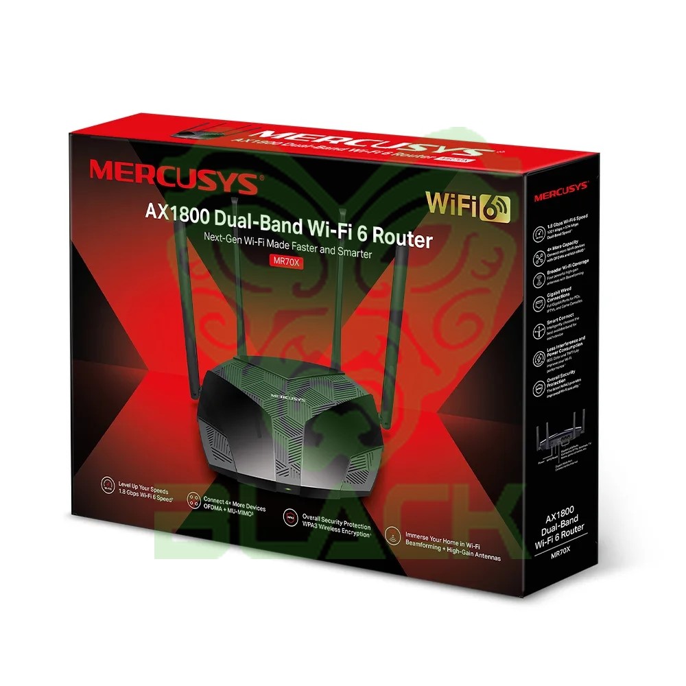 Router Mercusys Mr70x Ax1800 Dual Band 4 Antenas WIFI 6