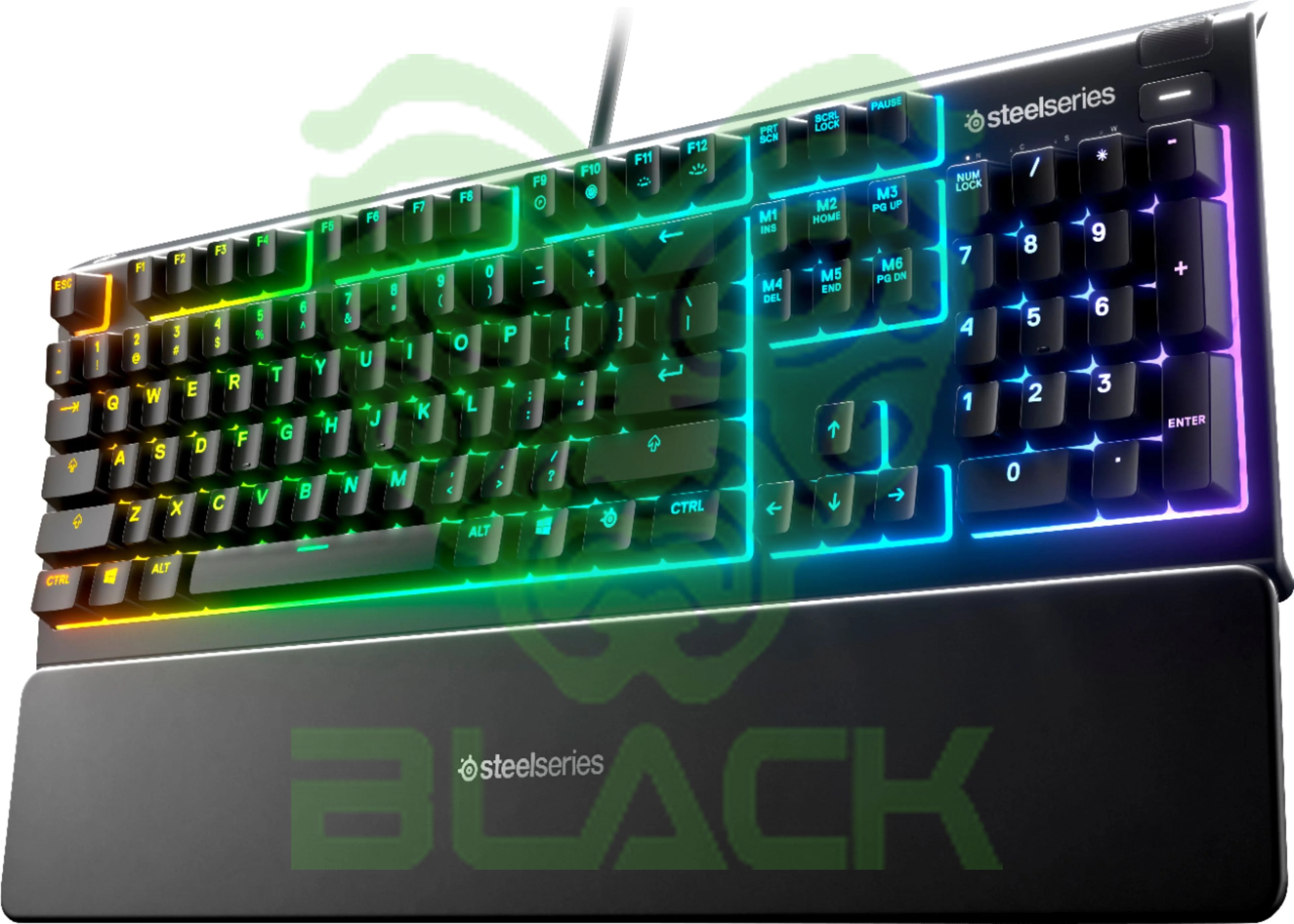 Teclado Steelseries Apex 3 Switch Whisper-quiet Ip32 Water Resistant Black RGB Esp