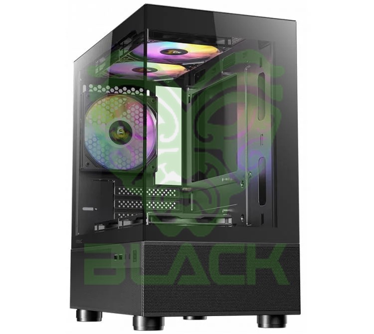 GABINETE ANTEC CX200M ELITE BLACK RGB 5X120MM RGB FANS VIDRIO TEMPLADO 270°
