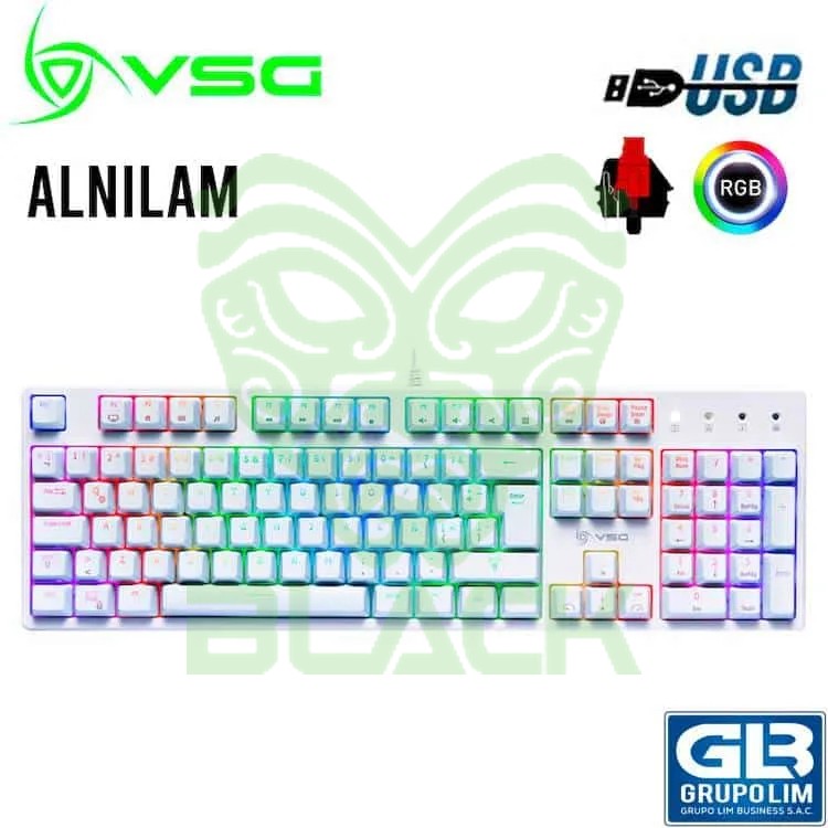 Teclado USB Mecánico Vsg Alnilam (vg-km983-wht-brw) Blanco Sw/Brown