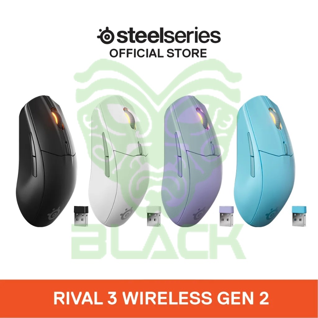 Mouse Steelseries Rival 3 Gen 2 Wireless 2.4GHz Bluetooth Lightweight Sensor Truemove Air RGB 200hs White