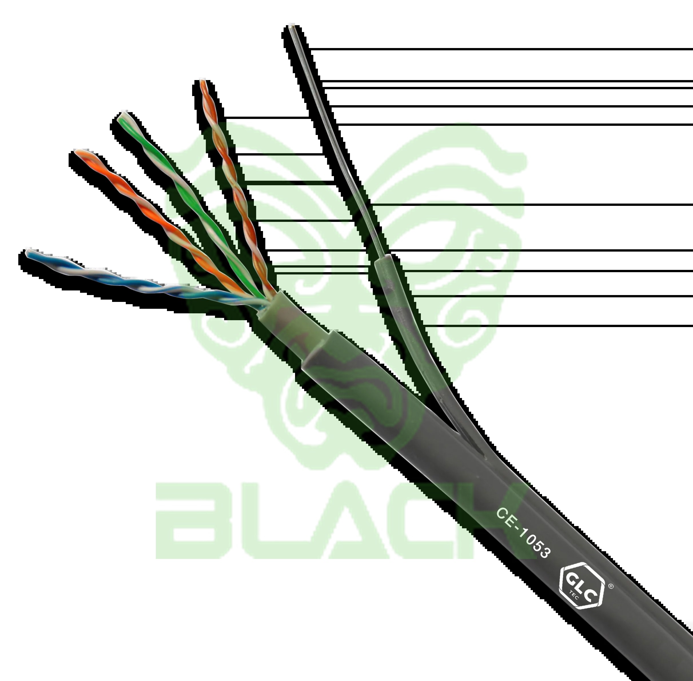 CABLE UTP CAT 5E EXT. C/PORTANTE ACERO X 305MTS. CE-1053