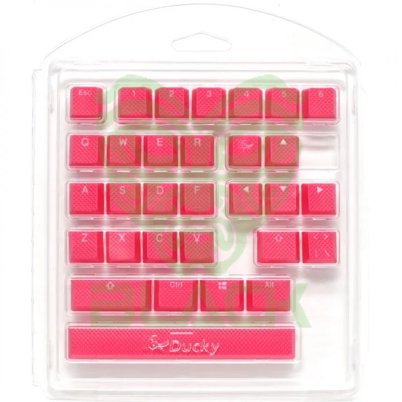 Set 31 Teclas Ducky Goma Traslucidas Rojas Red