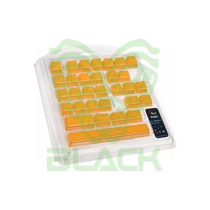 Set 31 Teclas Ducky Goma Traslucidas Amarillo Yellow