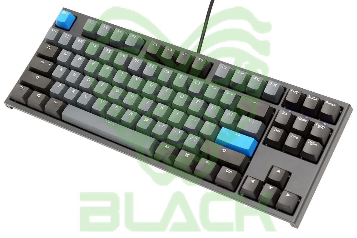 Teclado Mecanico Ducky One 2 Tkl Skyline Teclas Gris Oscuro Interruptor Rojo Ingles Pbt Doble Disparo Sin Costuras Estuche Gris Sin Led