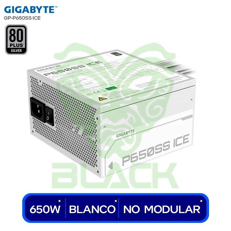 Fuente 650w Gigabyte 80 Plus Silver GP-P650SS Ice