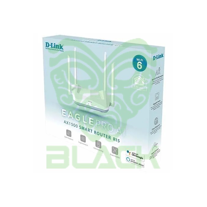 ROUTER D-LINK R15 SMART WIFI 6 AX1500 4 ANTENAS DUAL BAND