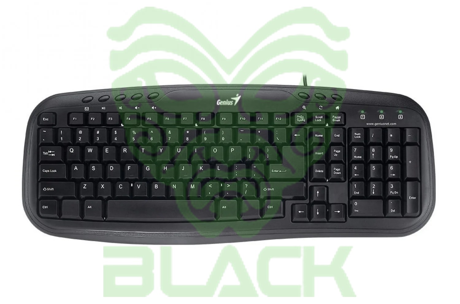 TECLADO GENIUS SLIMSTAR M200 USB BLACK