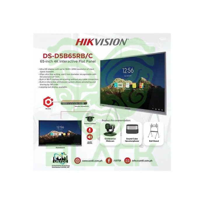 PANTALLA INTERACTIVA 4K 65" HIKVISION DS-D5B65RB-C
