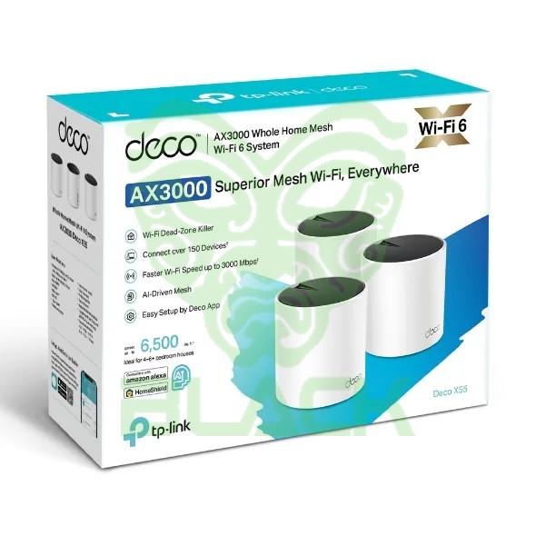 TP LINK WHOLE-HOME MESH WIFI6 SYSTEM AX3000 1PCS