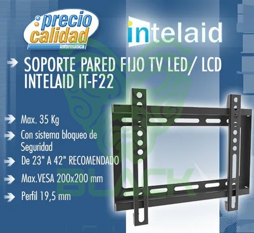 Soporte Intelaid Tv Fijo 23/42 Vesa 200x200 IT-F22