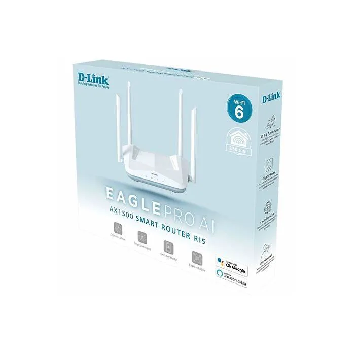 Router D-link R15 Smart WIFI 6 Ax1500 4 Antenas Dual Band