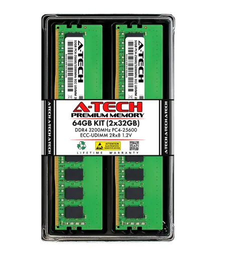 Memoria RAM DDR4 ECC A-Tech 64 GB KIT 3200 Mhz