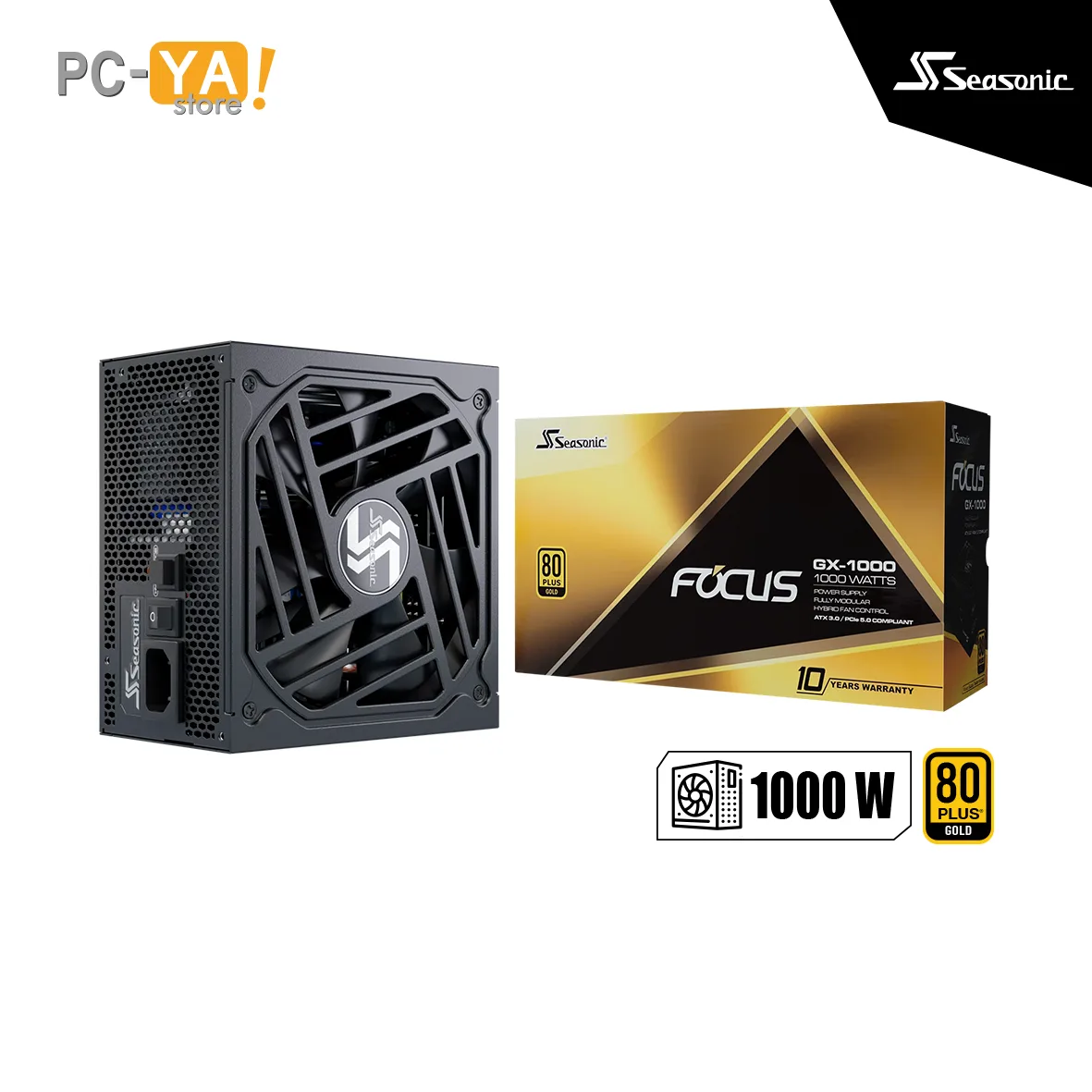 Fuente Seasonic 1000w 80 Plus Gold Focus Gx White ATX 3.1 PCIE 5.1 SRP-FGX102