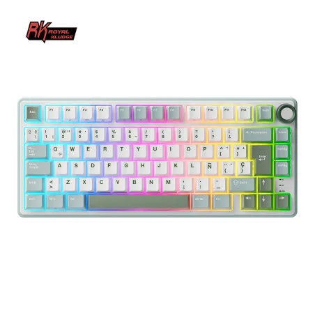 Teclado Royal Kludge Rkr75 Phantom Switch Silver 75%