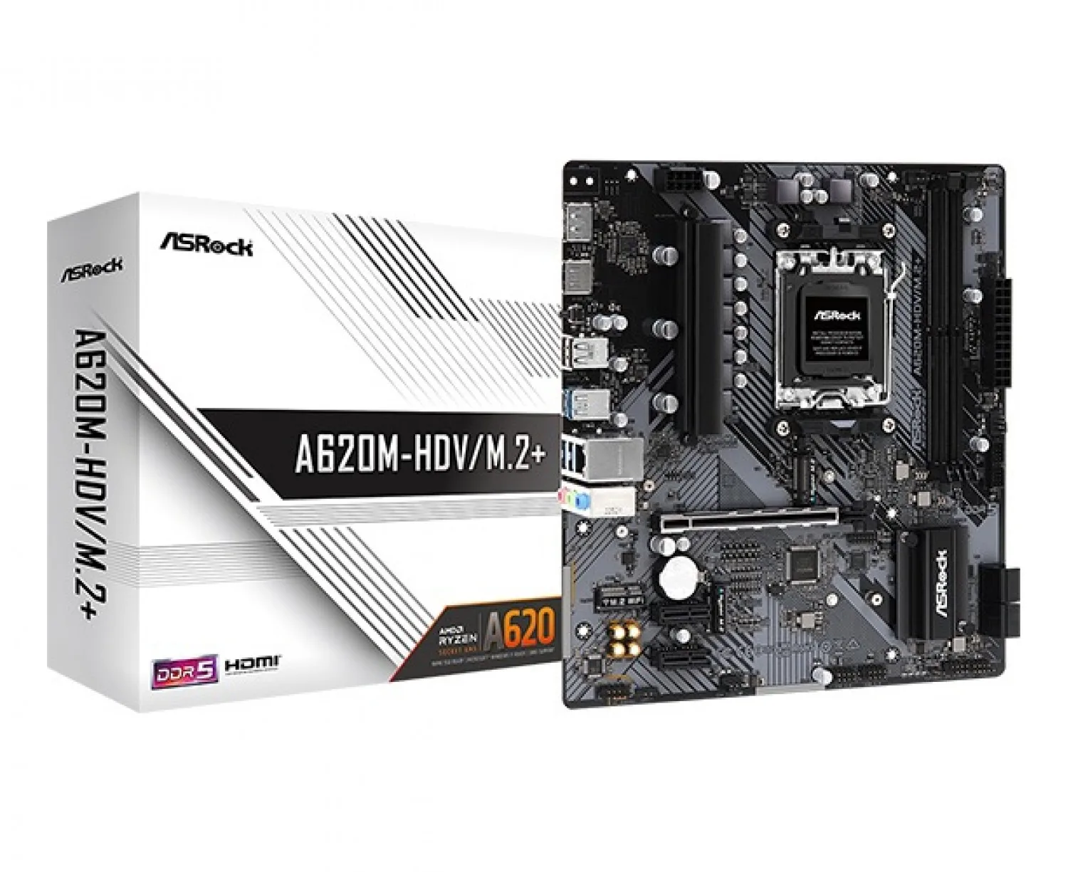 Mother Asrock A620M-HDV/M.2 AM5 DDR5  Bulk - Outlet