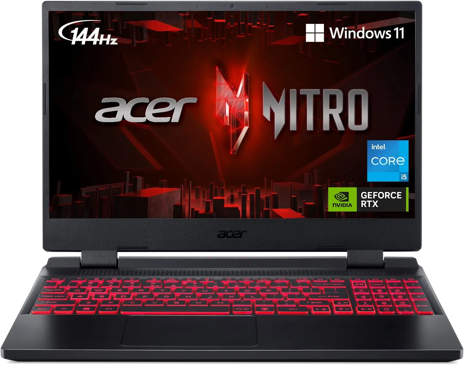 Notebook Acer Nitro 5 AMD Ryzen 5 755hs/Memoria 16 GB/Sdd 512 GB/15.6 Ips 165 Hz Qhd/P.video Rtx 3050/Windows 11 Home