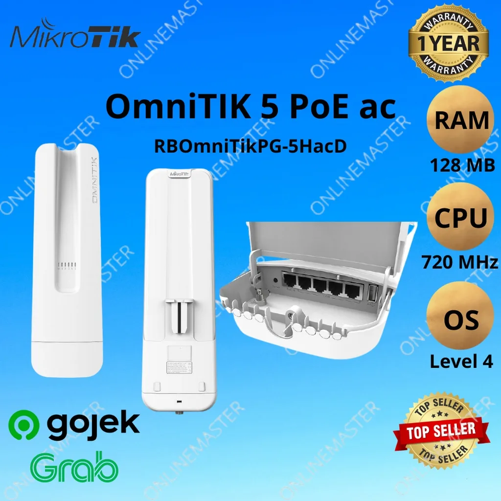 Ap Out.mikrotik RBOMNITIKPG-5HACD 5p Poe Ac S/F