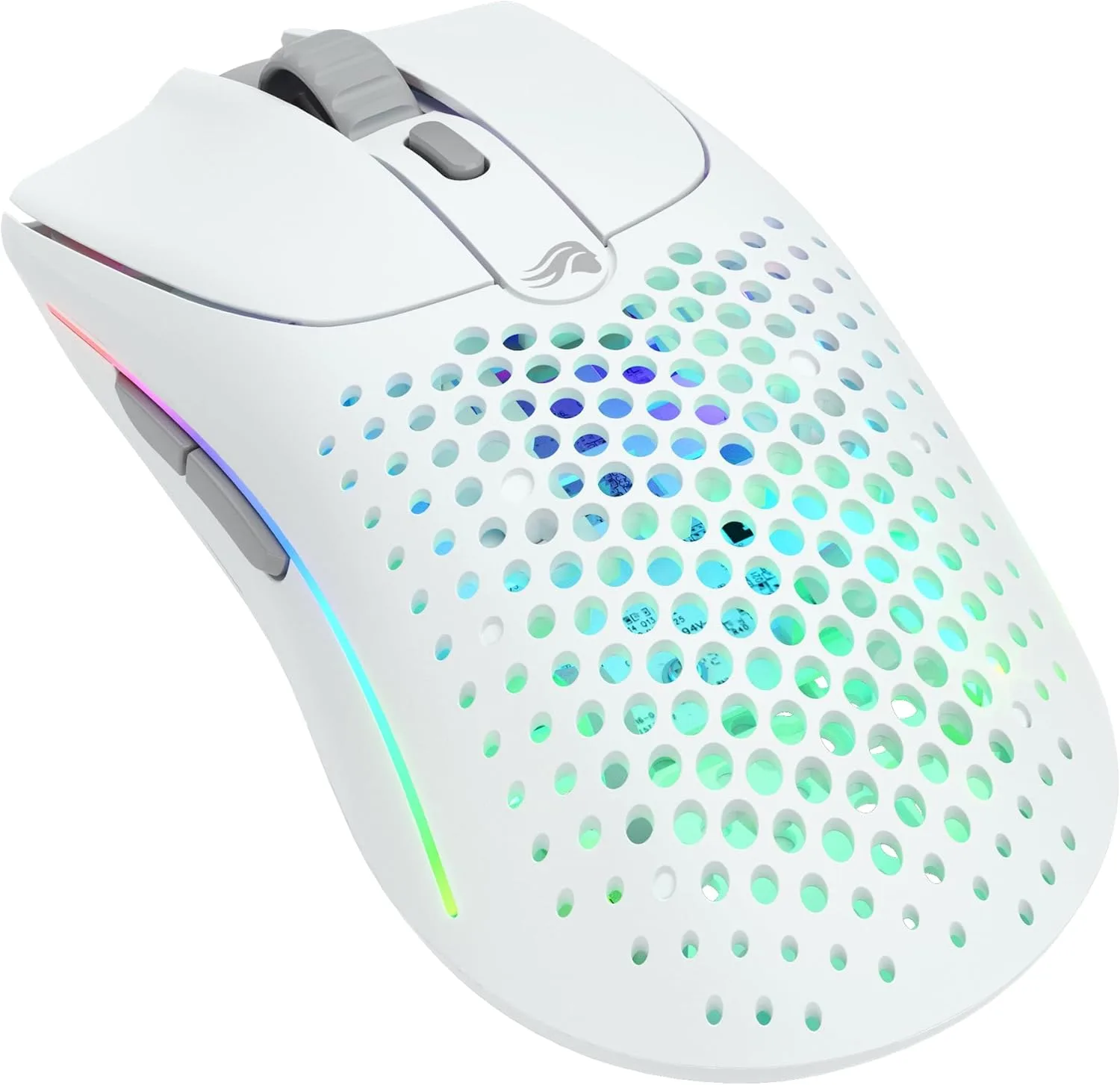 Mouse Glorious Model O 2 Mini Wireless 2.4GHz Bluetooth Matte White 26k Dpi 49gr RGB