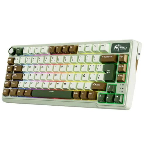 Teclado Royal Kludge RKL 75% Tri - Modes (Palm Green)