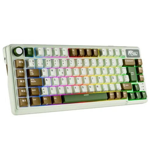 Teclado Royal Kludge RKL 75% Tri - Modes (Palm Green)