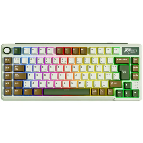 Teclado Royal Kludge RKL 75% Tri - Modes (Palm Green)