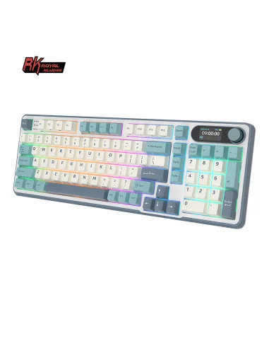 Teclado Royal Kludge RK 98% Tri - Modes (Klein Blue)