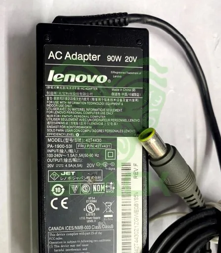 Cargador Lenovo 20V - 4.5A