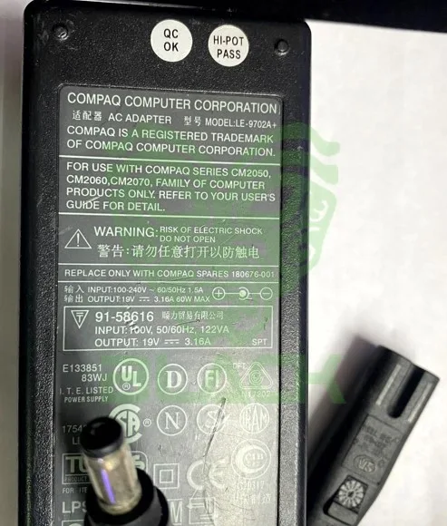 Cargador CompaQ 19V - 3.16A