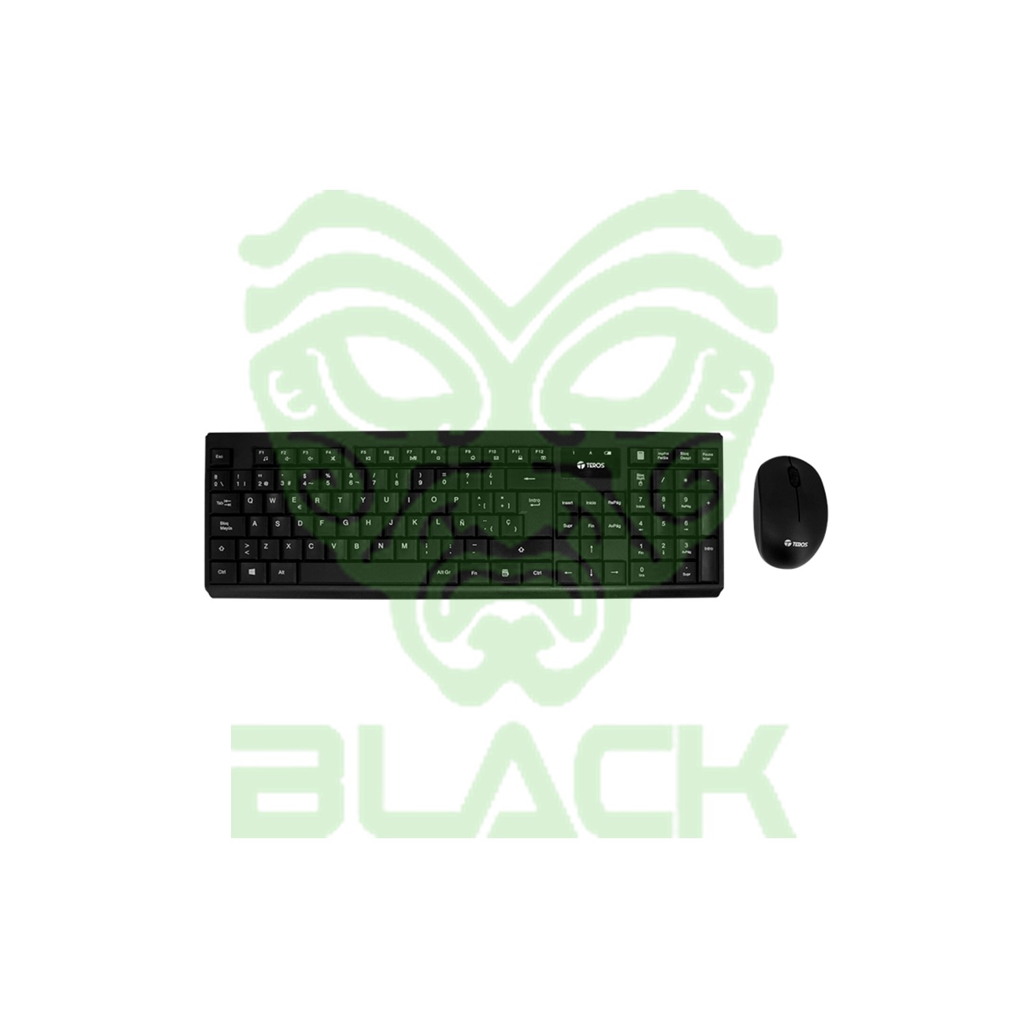 Combo Teclado Y Mouse Inalambrico Teros TE-4062N 2.4GHz Black