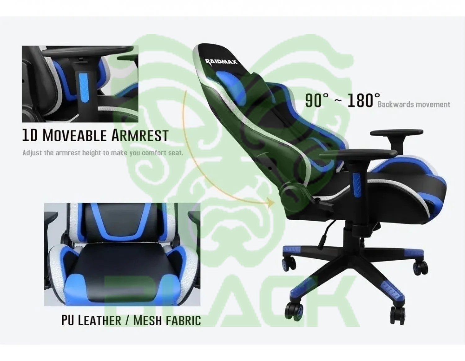 Silla Gamer Raidmax DK-925BK Negra