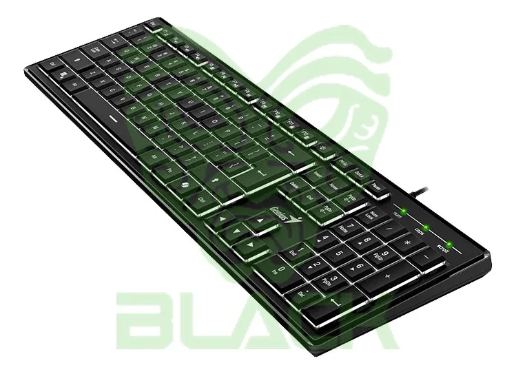 TECLADO GENIUS SLIMSTAR 820 USB BLACK RETROILUMINA