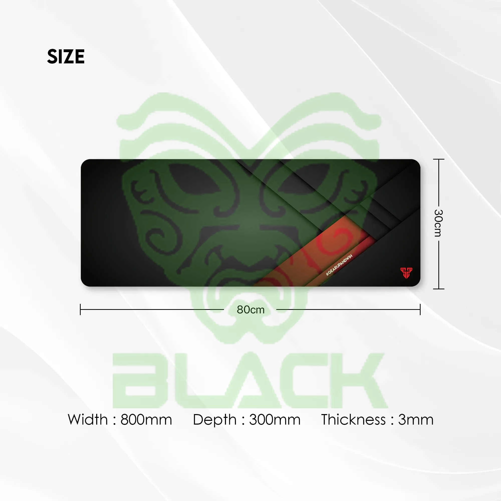 MOUSEPAD FANTECH VIGIL MP806 CONTROL LARGE BLACK 80X30 CM