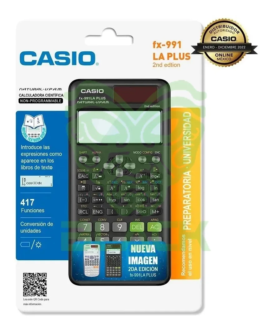 CALCULADORA CIENTÍFICA CASIO FX-991LA PLUS 2 ESPAÑOL 417 FUNCIONES