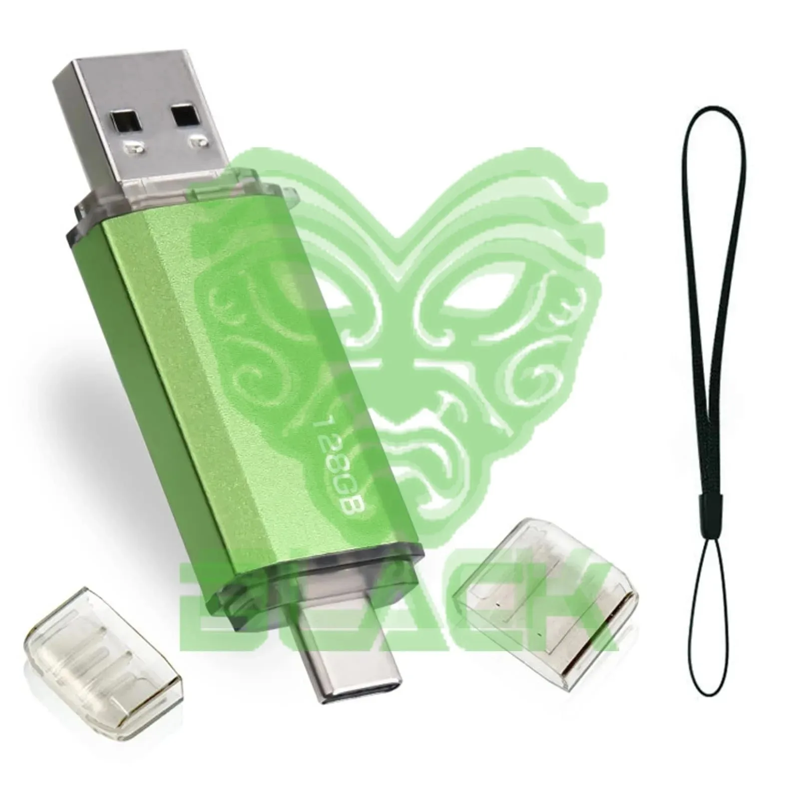 PATRIOT ILUXE STICK 128GB USB 3.2 GEN1 SWING DUO - TYPE-C + LIGHTNING