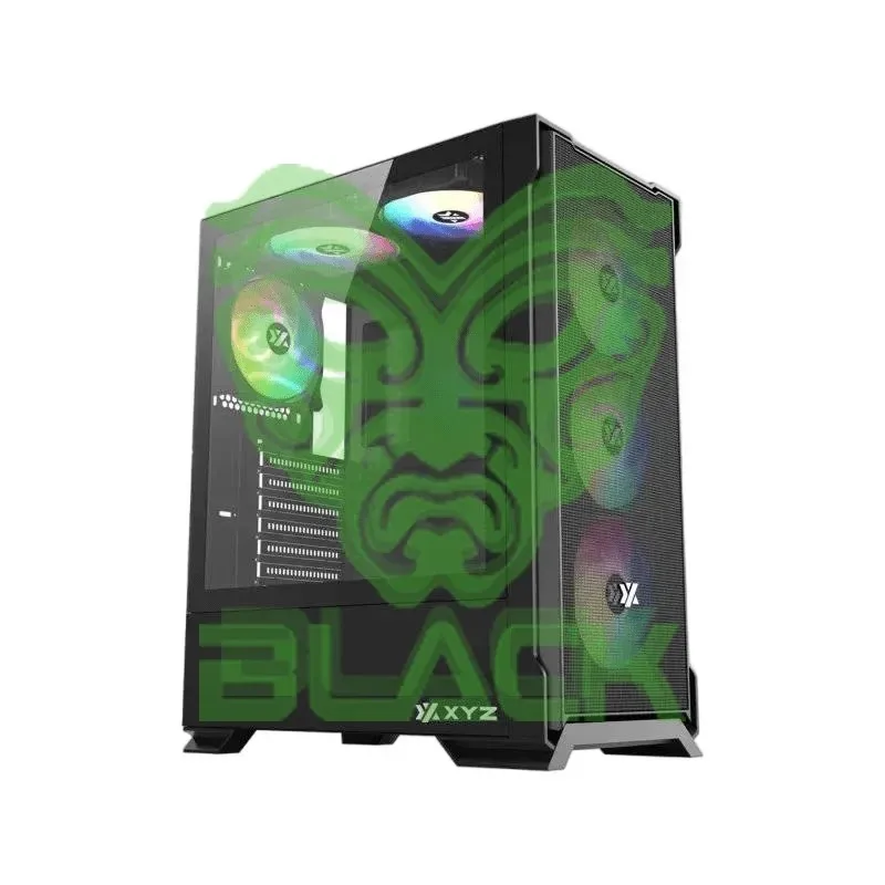 COMBO XYZ GABINETE AIRONE 300-X MESH 6X FANS ARGB USB-C + FUENTE 650W 80 PLUS BRONZE ARGB PHANTOM