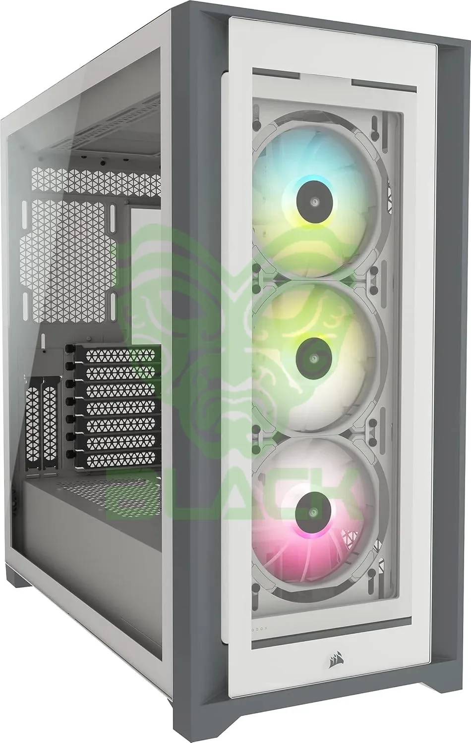 GABINETE CORSAIR ICUE 5000X RGB CON VIDRIO TEMPLADO SEMITORRE BLANCO