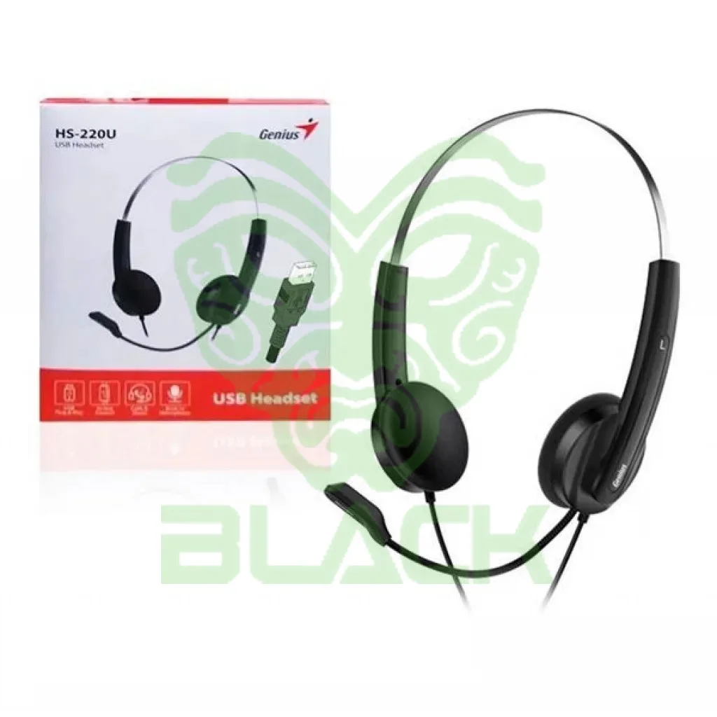 Auriculares + Mic Genius HS-220U USB Digital 2.4mt