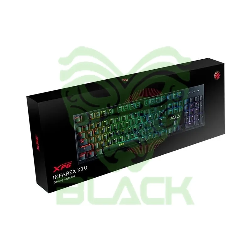 TECLADO GAMER XPG INFAREX K10 US NEGRO RGB