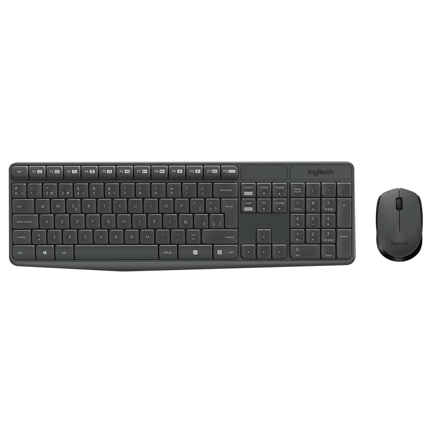 Combo Teclado Y Mouse Inalámbrico Logitech Mk235 Negro [EIP]