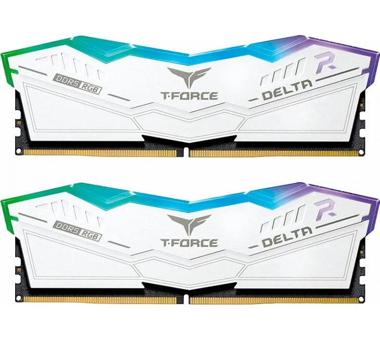 MEMORIA Team DDR5 32GB (2X16GB) 6000MHz T-force Delta RGB White Cl30