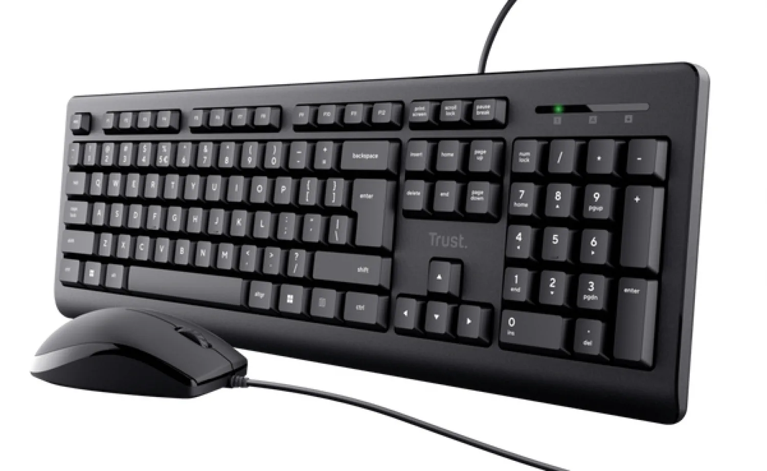 Combo Teclado + Mouse Trust Primo Black USB Silencioso [N]