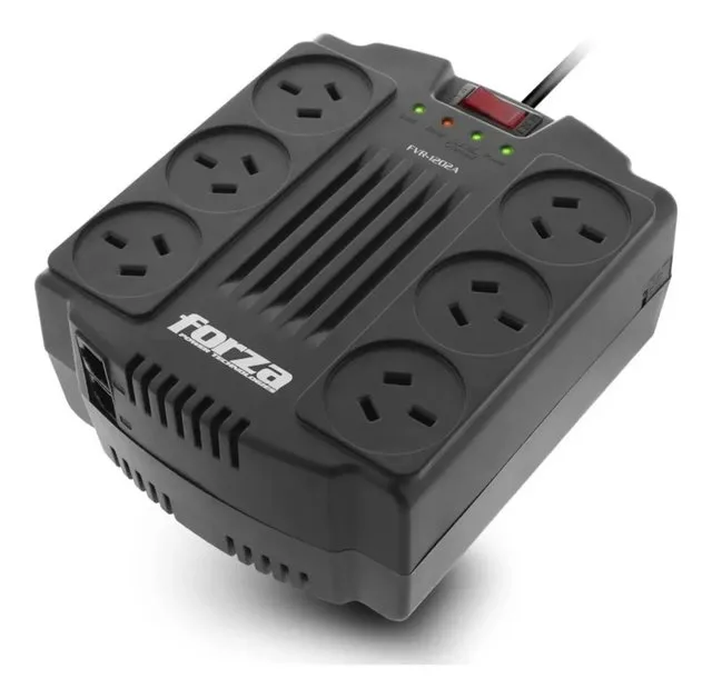 Regulador Voltaje 1600va/800w Forza FVR-1602A 6out 220v Iram