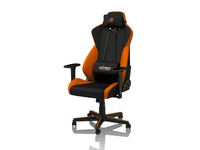 Silla Gamer Nitro Concepts S300 - Negro/Naranja (peso Max. 135kg)