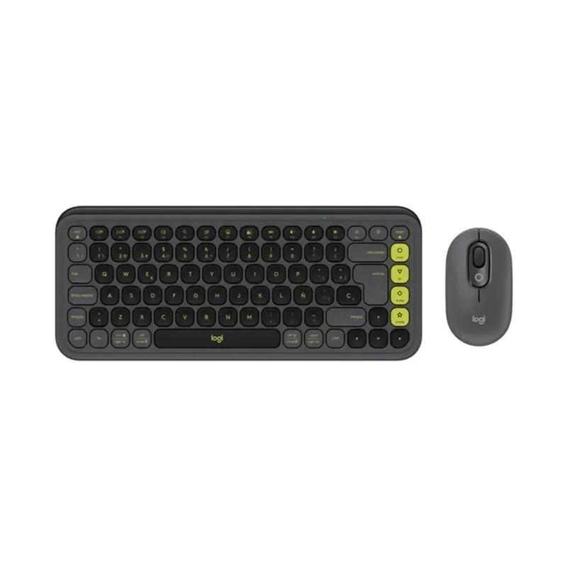 Combo Teclado Mouse Inalámbrico Logitech Icon Pop Graphite