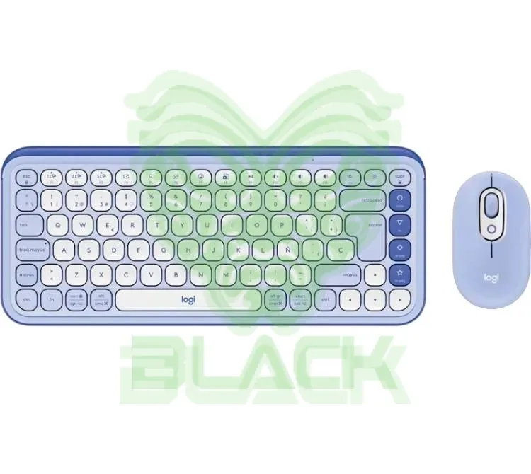 COMBO LOGITECH TECLADO Y MOUSE POP ICON LILA BLUETOOTH 5.1 WINDOWS/MAC