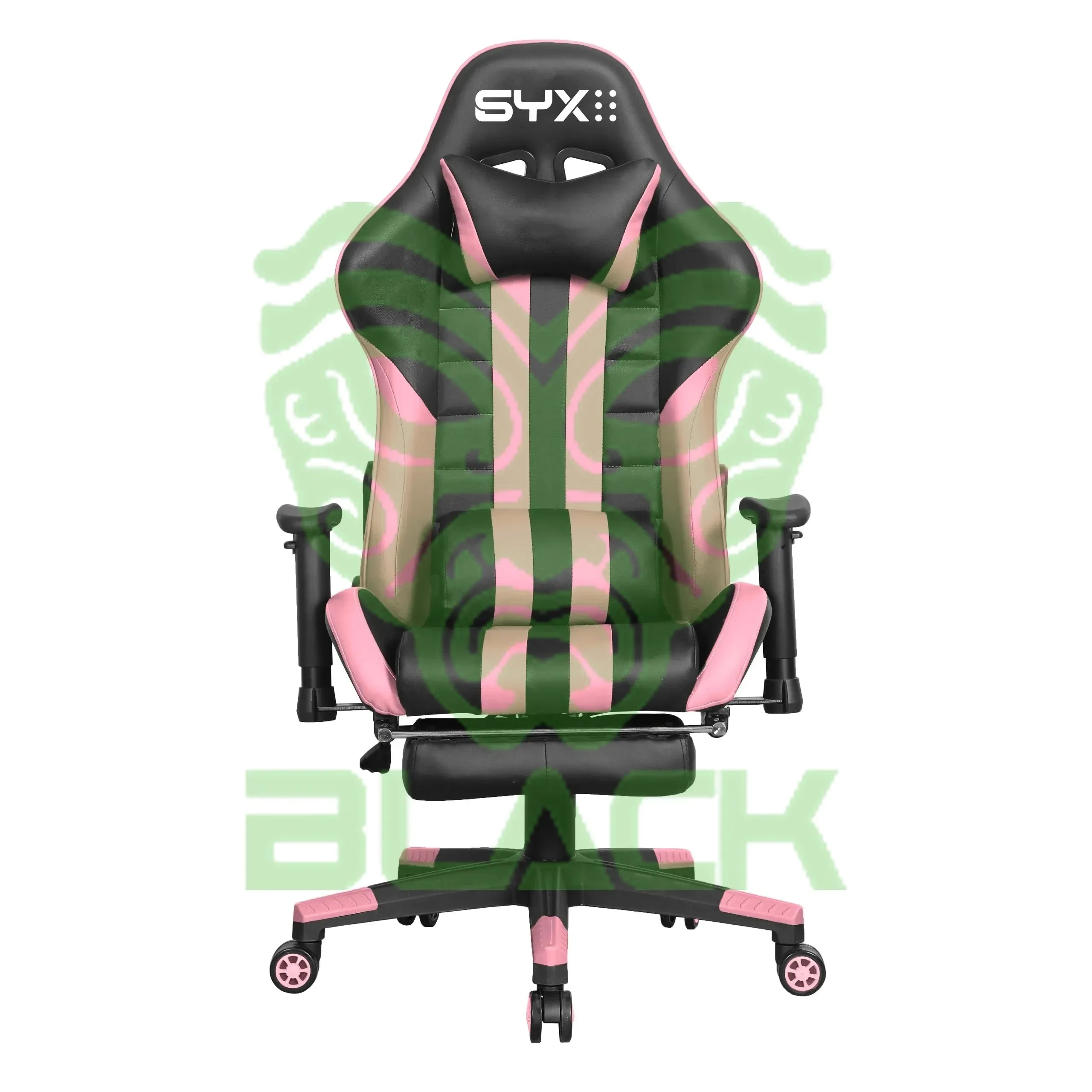 SILLA GAMER SYX CH-059 PK ROSA NEGRO