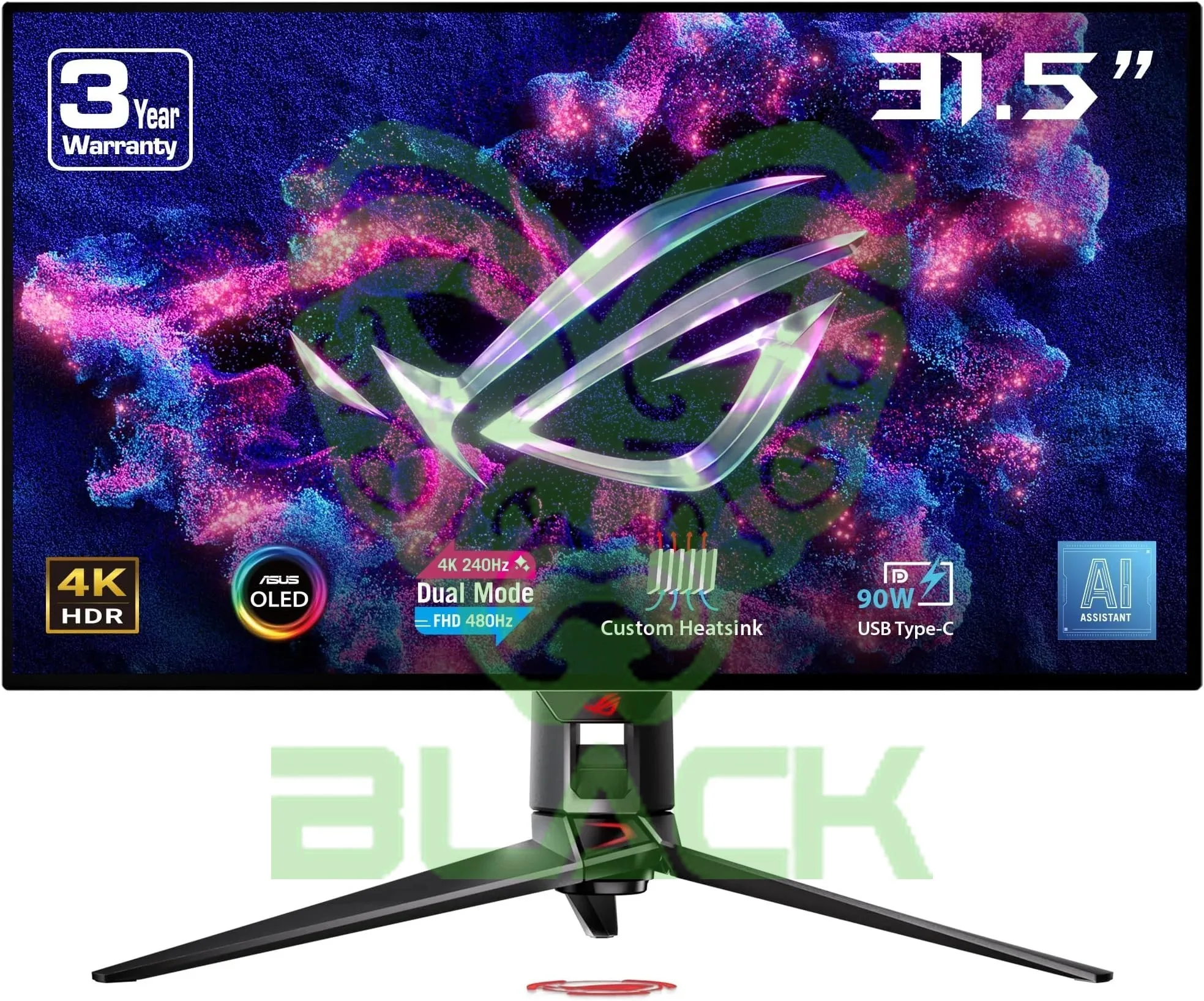 MONITOR 32 ASUS ROG OLED 4K-240HZ/FHD 480HZ 0.03MS