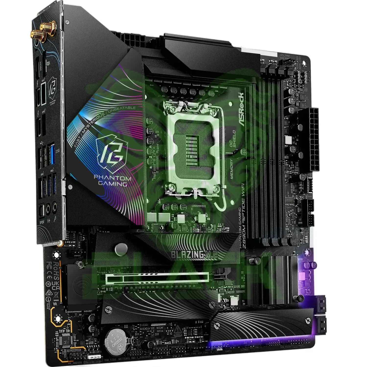 MOTHERBOARD ASROCK PHANTOM GAMING Z890M RIPTIDE WI-FI INTEL® SOCKET 1851 12/13/14VA. GEN. DDR5